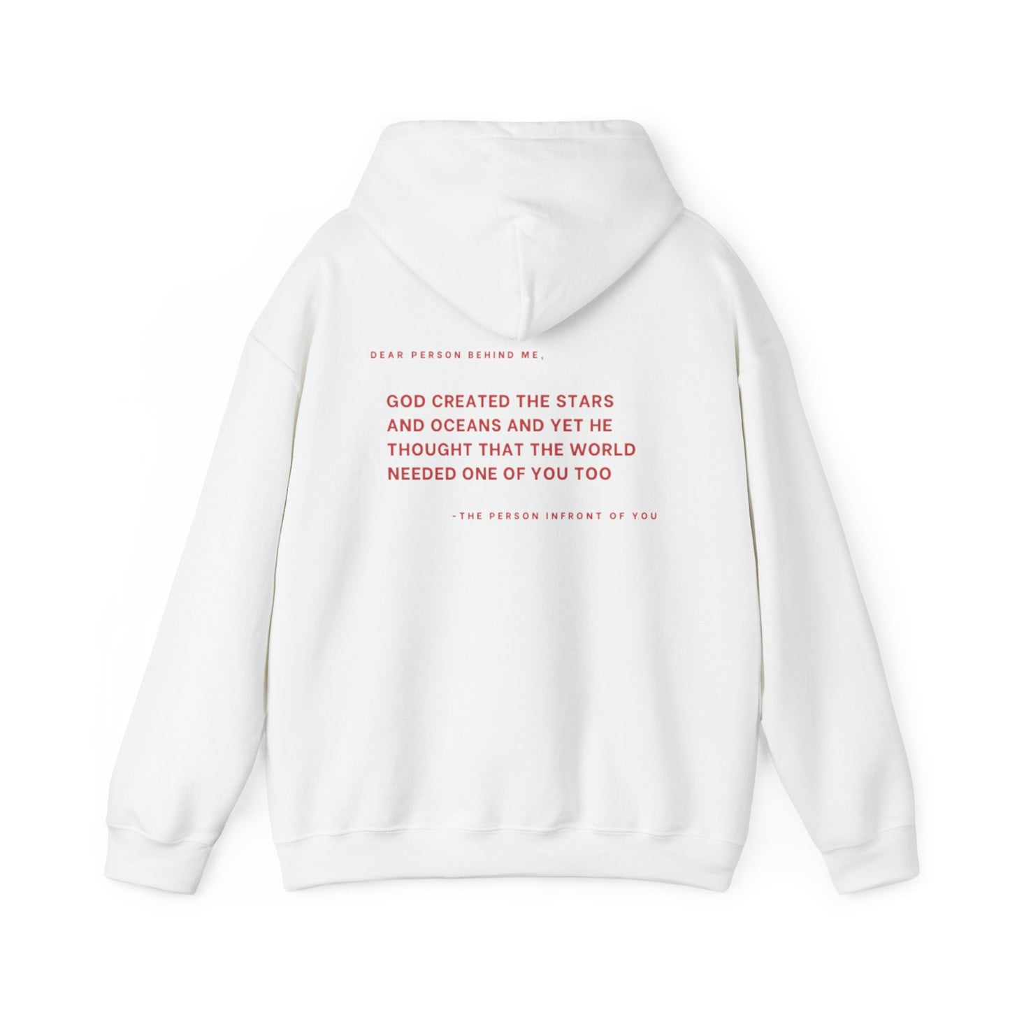 Dear person behind Me - Hooded Sweatshirt - Red