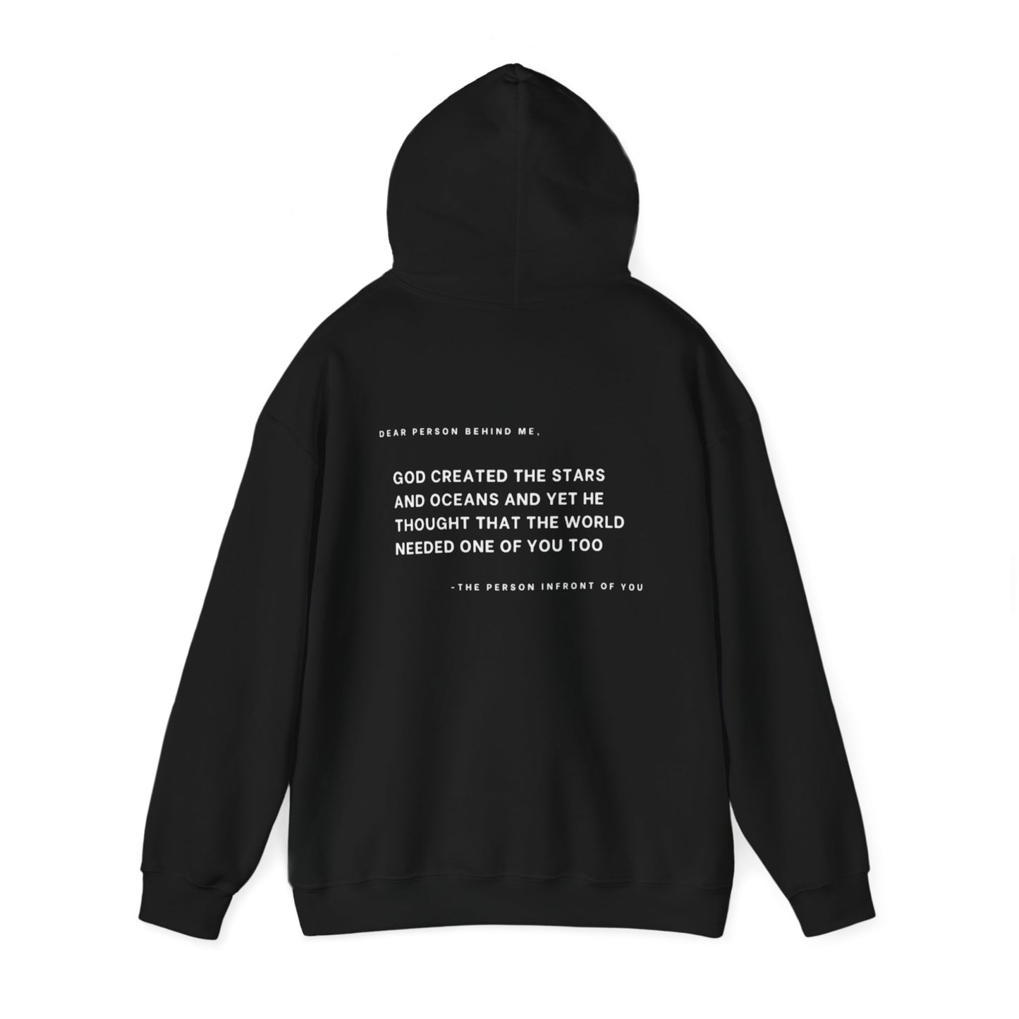 Dear Person Behind Me - Black Hooded Sweatshirt