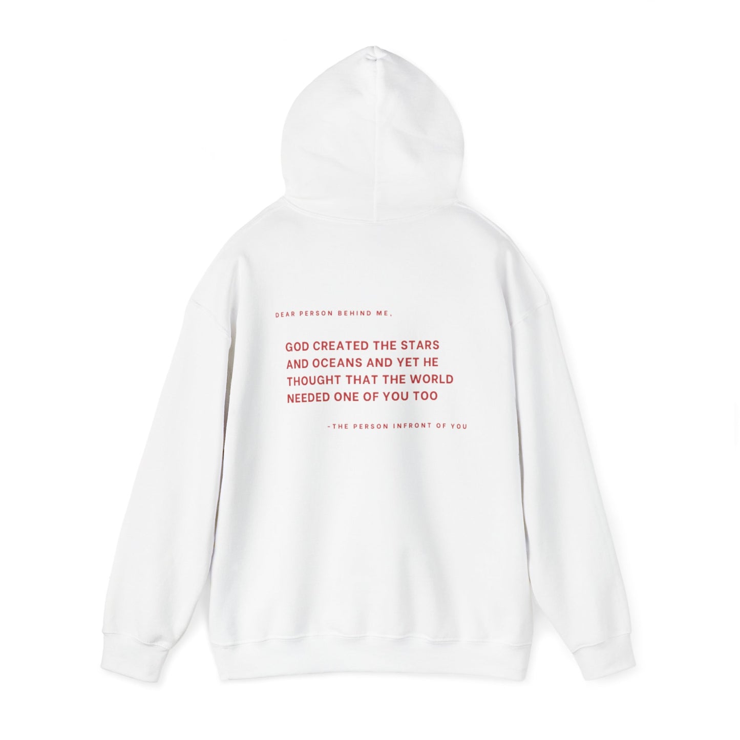 Dear person behind Me - Hooded Sweatshirt - Red