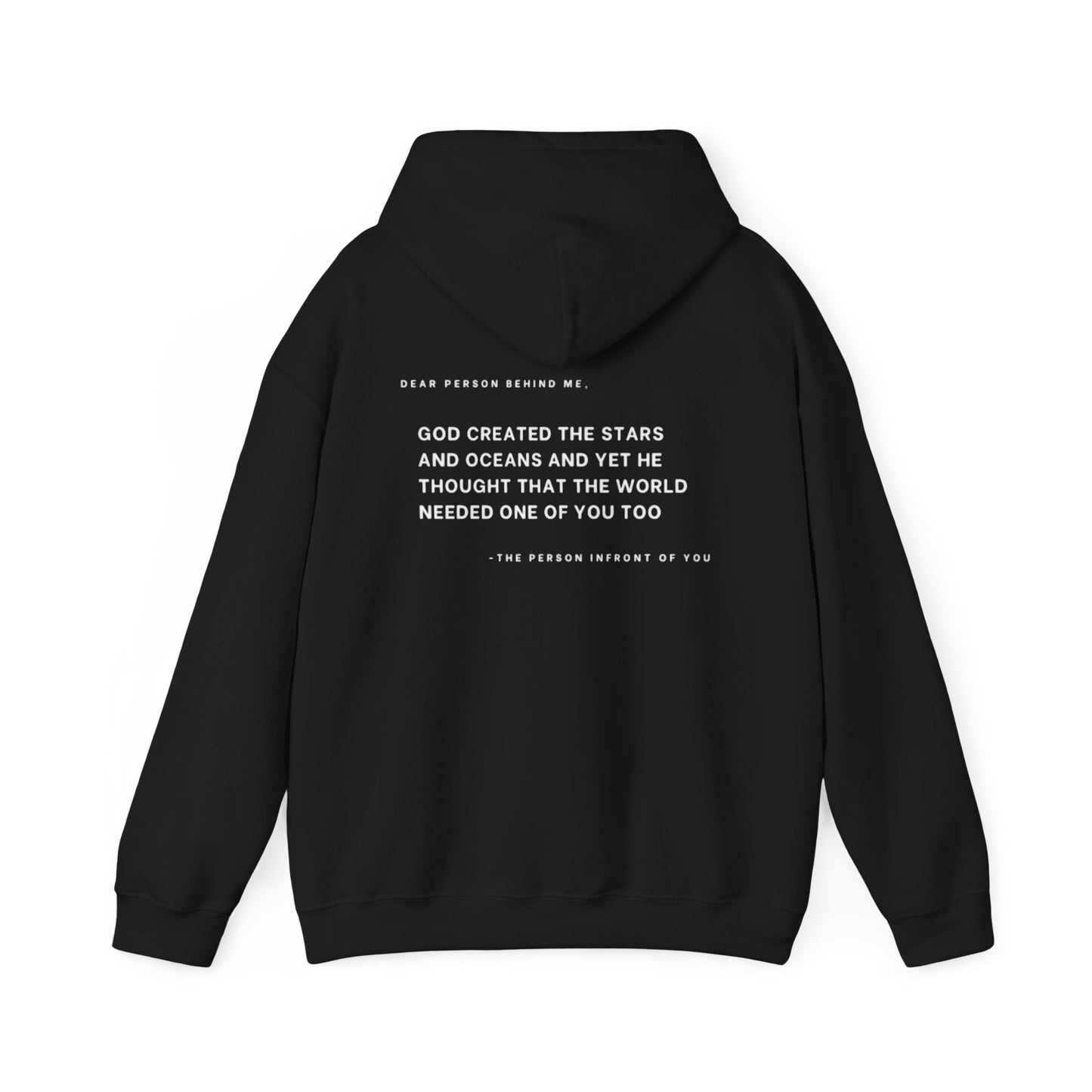 Dear Person Behind Me - Black Hooded Sweatshirt
