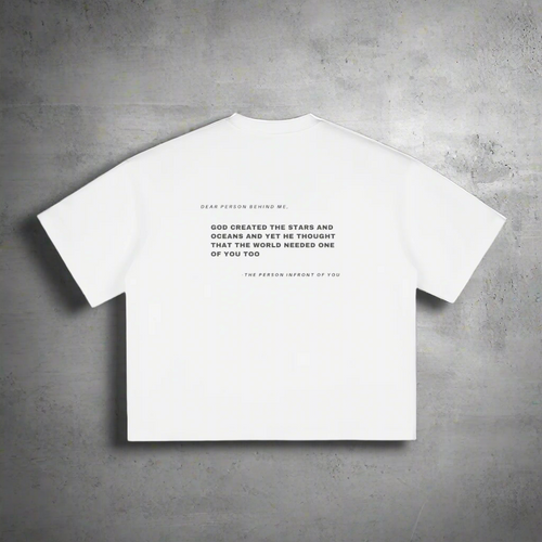 Dear Person Behind Me - White Boxy T-Shirt