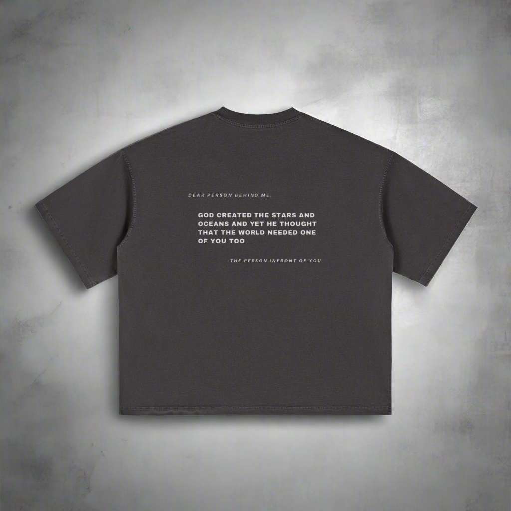 Dear Person Behind Me - Black Boxy T-Shirt