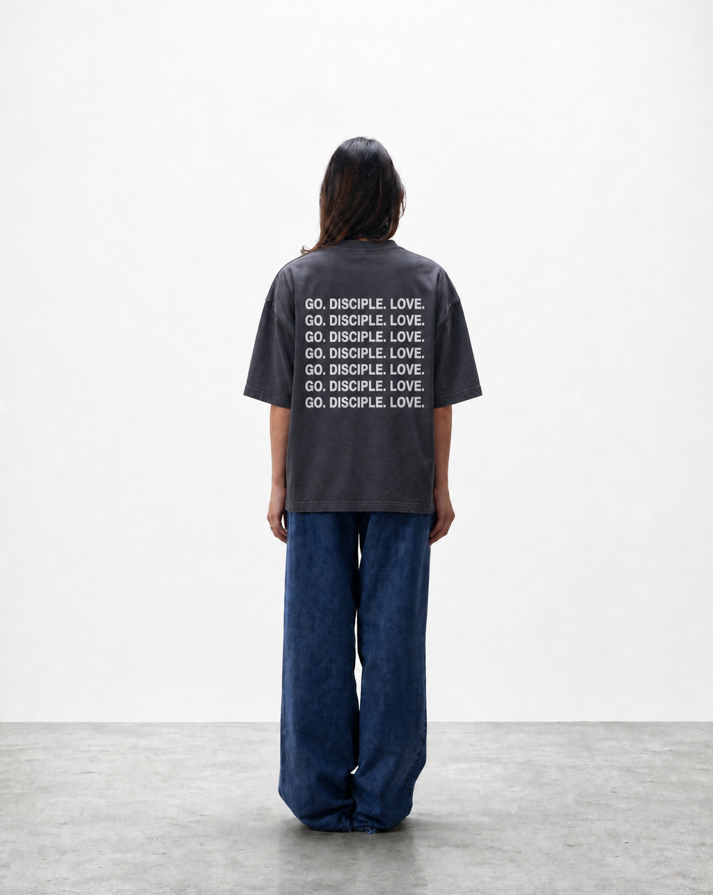 GO. DISCIPLE. LOVE. - Black Boxy T-Shirt