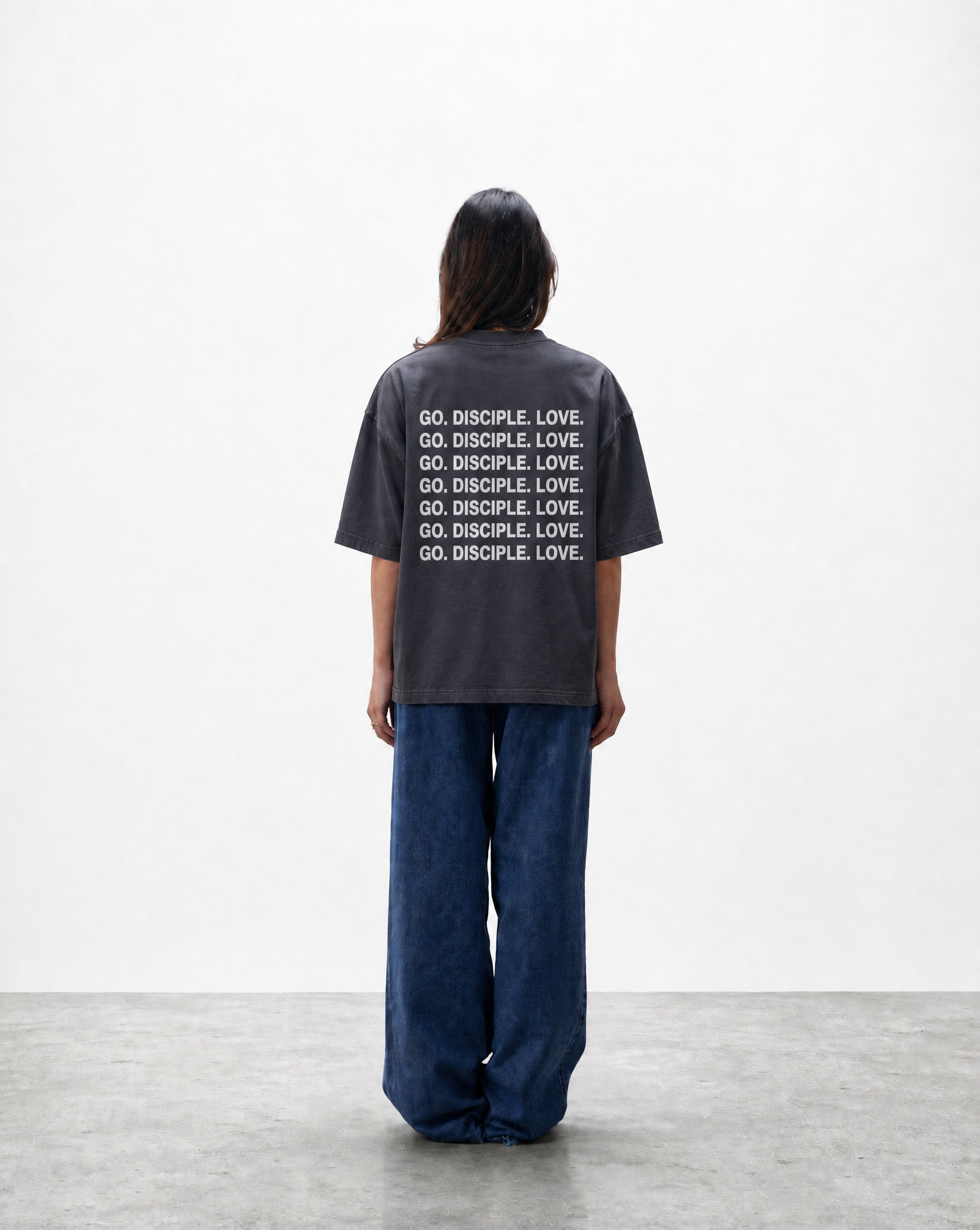 GO. DISCIPLE. LOVE. - Black Boxy T-Shirt